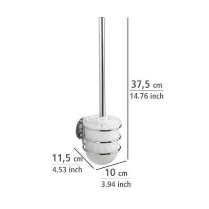 WENKO 18768100-WC komplekt TURBO-LOC ümmargune teras 10x37,5 cm läikiv kroom/valge