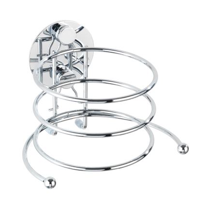 WENKO 18770100 - föönihoidik TURBO-LOC RUND STAHL 14 x 11,5 cm läikiv kroom