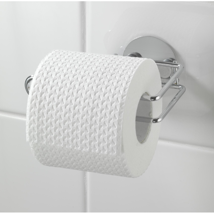 WENKO 18774100 - tualettpaberihoidja TURBO-LOC RUND, teras, 14 x 9 cm, kroomitud