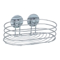 WENKO 18775100-Riiul TURBO-LOC ümmargune teras 23,5x13,5 cm läikiv kroom