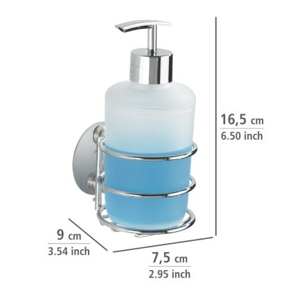 WENKO 18777100-seebiannustaja TURBO-LOC RUND STAHL 7,5x16,5 cm läikiv kroom/valge