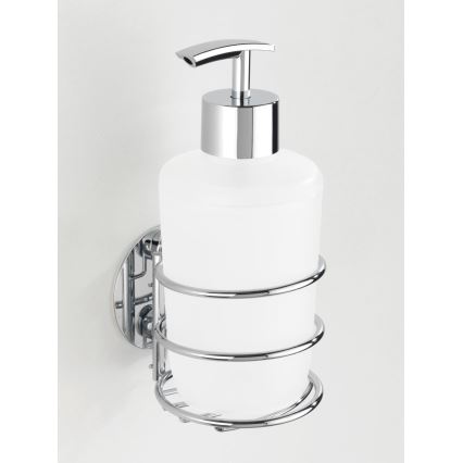 WENKO 18777100-seebiannustaja TURBO-LOC RUND STAHL 7,5x16,5 cm läikiv kroom/valge