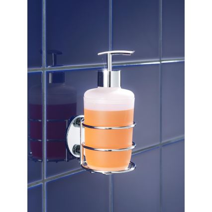 WENKO 18777100-seebiannustaja TURBO-LOC RUND STAHL 7,5x16,5 cm läikiv kroom/valge