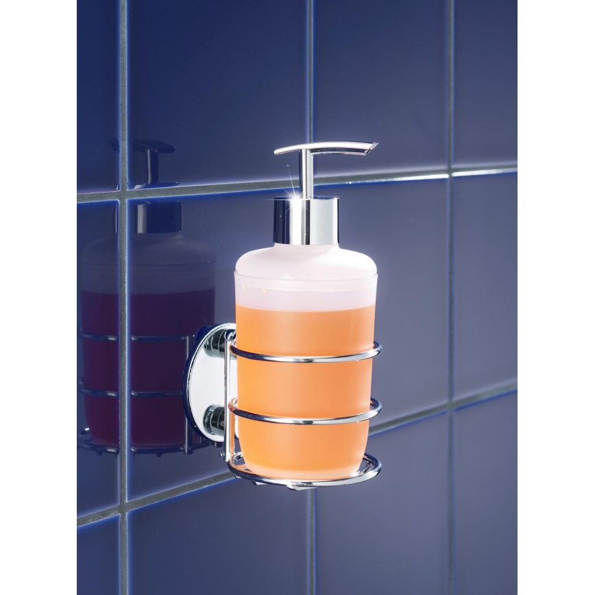 WENKO 18777100-seebiannustaja TURBO-LOC RUND STAHL 7,5x16,5 cm läikiv kroom/valge