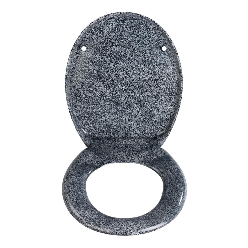 WENKO 18902100-WC WC-istme kaas OTTANA 44,5x37,5 cm graniit/hall/hõbedane
