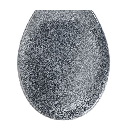 WENKO 18902100-WC WC-istme kaas OTTANA 44,5x37,5 cm graniit/hall/hõbedane