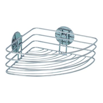 WENKO 18913100-riiul TURBO-LOC ümmargune teras 26,5x20 cm läikiv kroom
