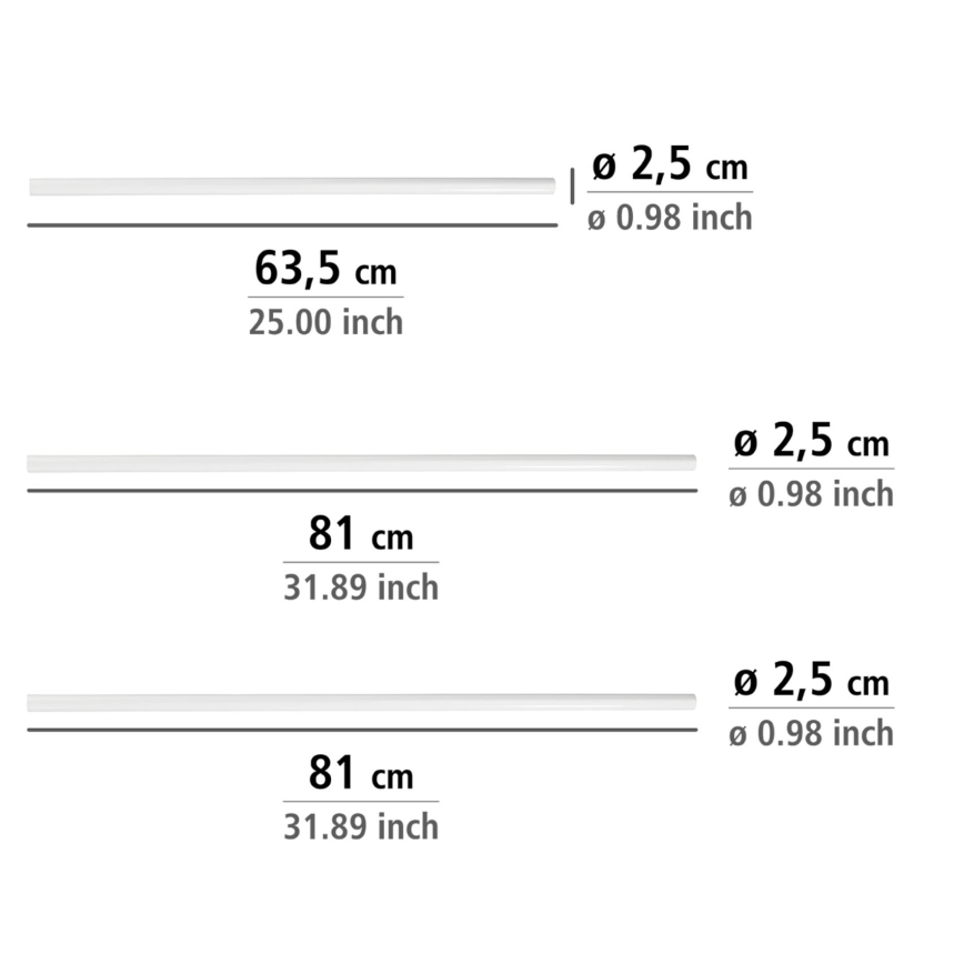 WENKO 19216100 - Vardahoidik UNIVERSAL 2,5x2,5 cm valge