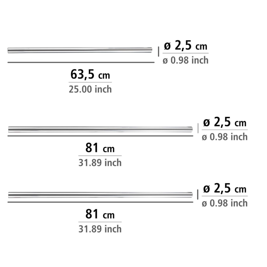 WENKO 19218100 - Varras UNIVERSAL 2,5x2,5 cm kroom/valge