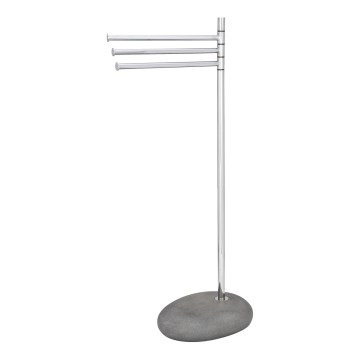 WENKO 19493100 - Rätikuhoidja PEBBLE STONE 38x84 cm läikiv kroom/hall