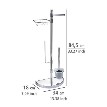 WENKO 196022500 - Tualettikeskus SPACE MARVEL 34x84,5 cm hõbe/satiin