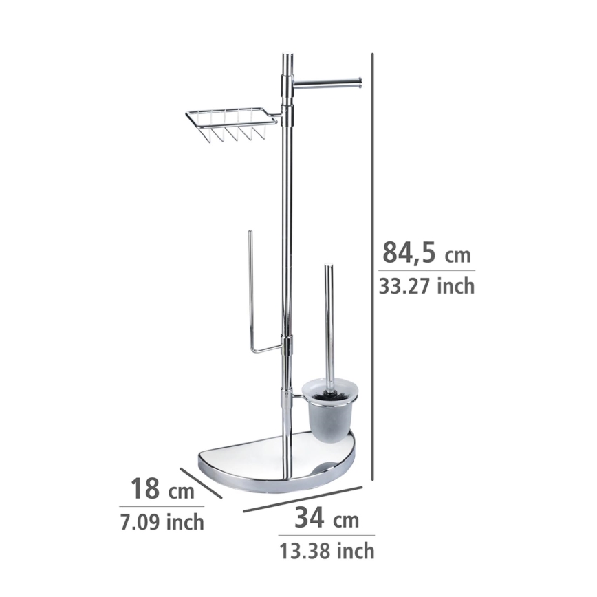 WENKO 196022500 - Tualettikeskus SPACE MARVEL 34x84,5 cm hõbe/satiin
