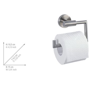 WENKO 19612100 - tualettpaberihoidik BOSIO MATT 15x10,5 cm roostevaba teras/hõbedane