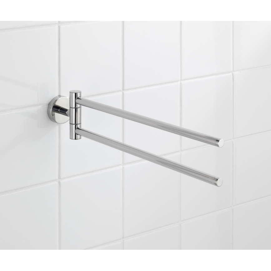 WENKO 20213100 - BOSIO SHINE rätikuhoidja 43x9 cm roostevaba teras/hõbedane