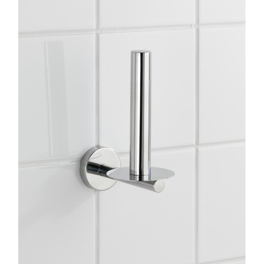 WENKO 20218100 - Tualettpaberihoidja BOSIO SHINE 8x12,5 cm roostevaba teras/hõbedane