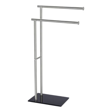 WENKO 20390100 - rätikuhoidja LIMA 41x79 cm roostevaba teras/satiin/must