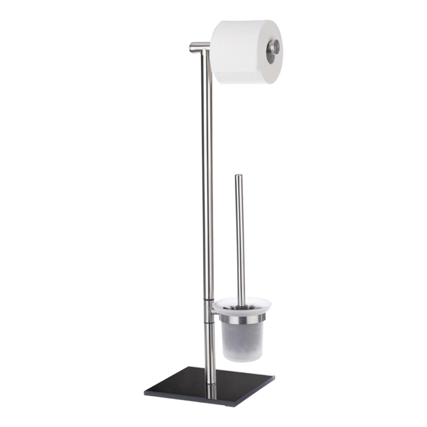 WENKO 20391100 - WC-hari LIMA 23,5x69 cm roostevaba teras/satiinviimistlus/must