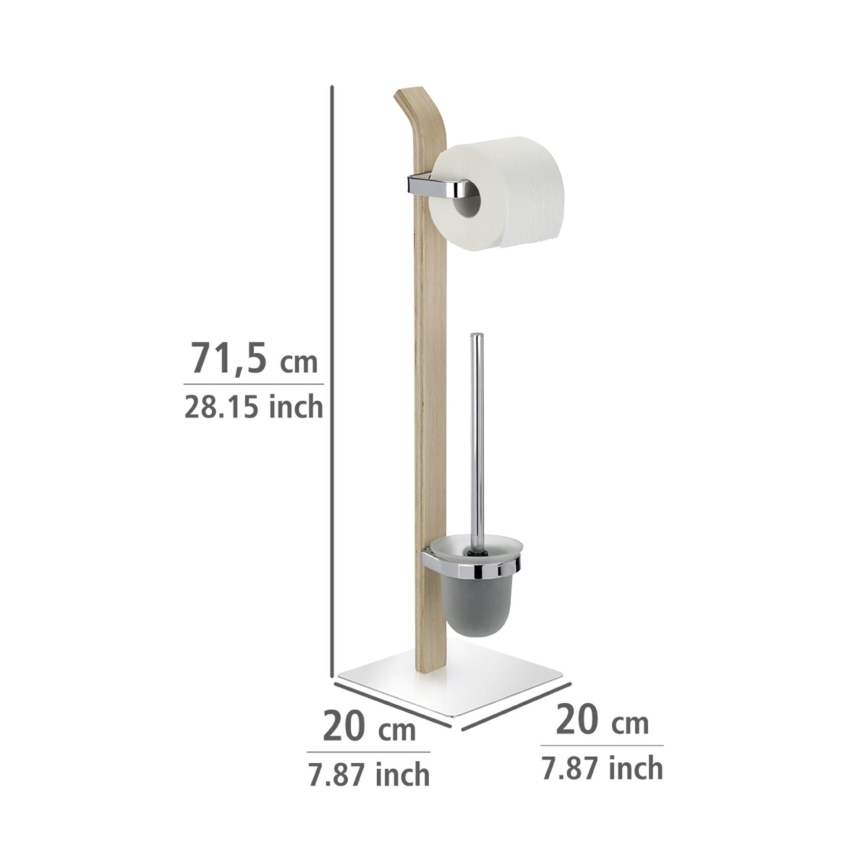 WENKO 20397100 - SAMONA WC-hari 20 x 71,5 cm, kroom/pruun/satiinviimistlus
