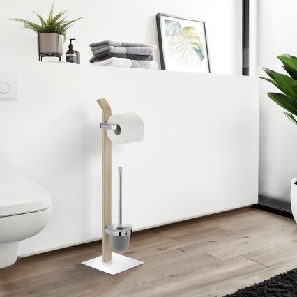 WENKO 20397100 - SAMONA WC-hari 20 x 71,5 cm, kroom/pruun/satiinviimistlus