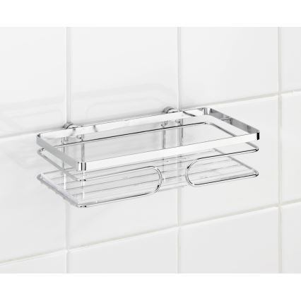 WENKO 20409100-PREMIUM roostevabast terasest riiul 24x13,5 cm roostevaba/hõbedane