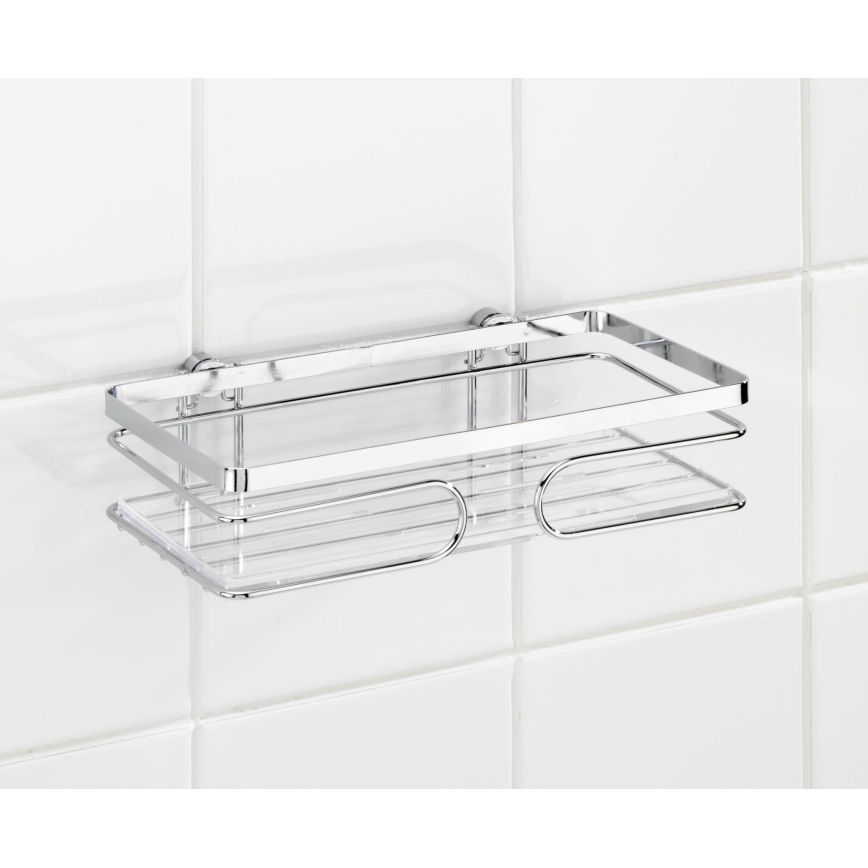 WENKO 20409100-PREMIUM roostevabast terasest riiul 24x13,5 cm roostevaba/hõbedane
