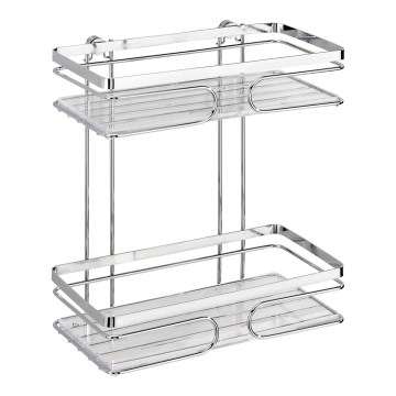 WENKO 20410100-Riiul PREMIUM roostevabast terasest 24x27 cm roostevaba/hõbedane