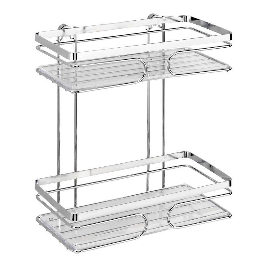 WENKO 20410100-Riiul PREMIUM roostevabast terasest 24x27 cm roostevaba/hõbedane
