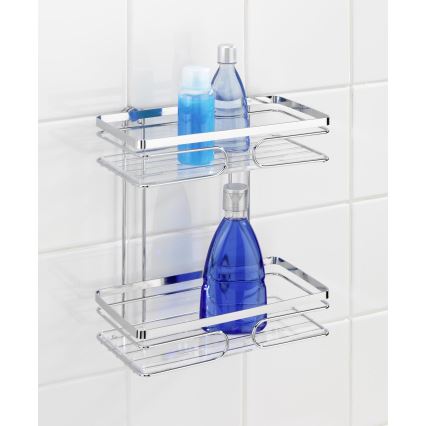 WENKO 20410100-Riiul PREMIUM roostevabast terasest 24x27 cm roostevaba/hõbedane