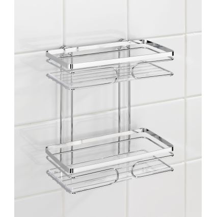 WENKO 20410100-Riiul PREMIUM roostevabast terasest 24x27 cm roostevaba/hõbedane