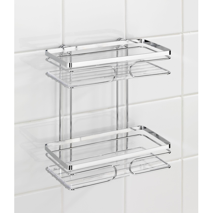 WENKO 20410100-Riiul PREMIUM roostevabast terasest 24x27 cm roostevaba/hõbedane