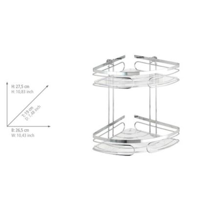 WENKO 20412100-Nurgariiul PREMIUM ROOSTEVABA TERAS 26,5x27,5 cm roostevaba/hõbedane