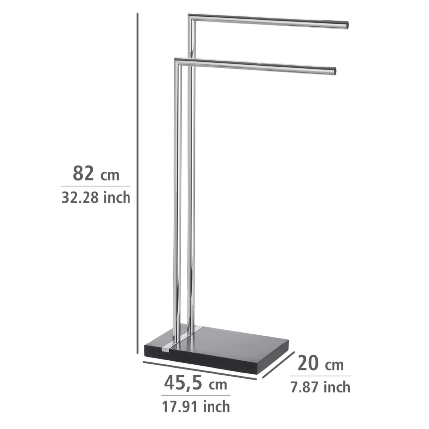 WENKO 20461100 - Rätikuteline NOBLE 45,5x82 cm kroom/must
