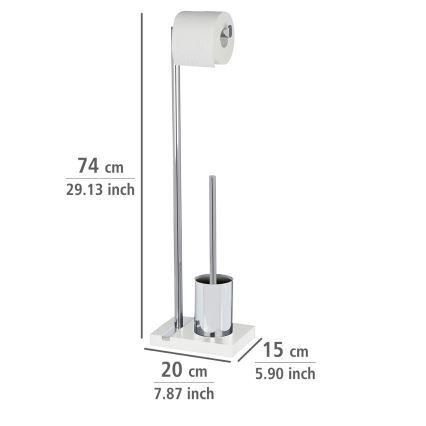 WENKO 20486100 - NOBLE WC-hari 20x74 cm kroom/valge