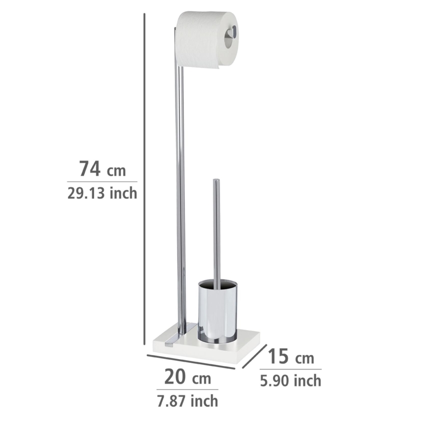 WENKO 20486100 - NOBLE WC-hari 20x74 cm kroom/valge