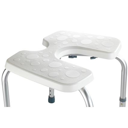 WENKO 206051100-SECURA taburet 46x53,5 cm valge/hõbedane