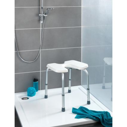 WENKO 206051100-SECURA taburet 46x53,5 cm valge/hõbedane