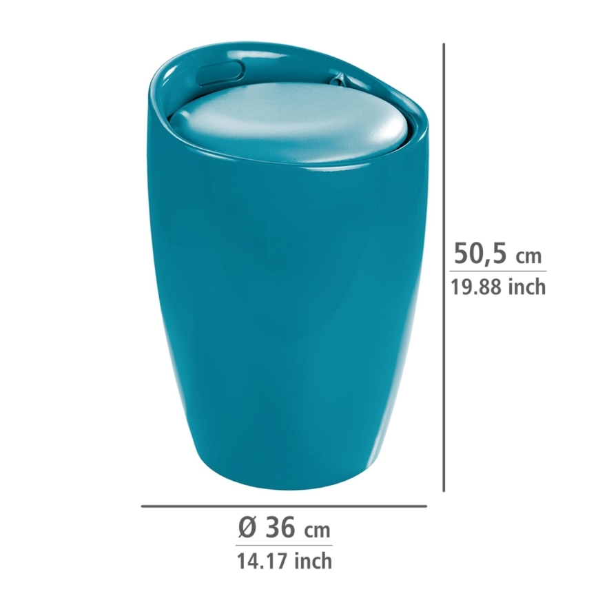 WENKO 20625100 - taburet CANDY 36x50,5 cm türkiissinine/must