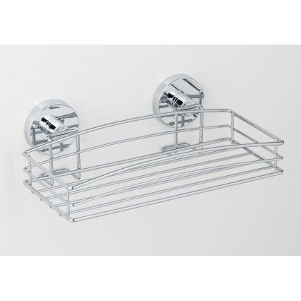 WENKO 20883100- VACUUM-LOC ümmargune riiul, teras, 26 x 15,3 cm, läikiv kroom