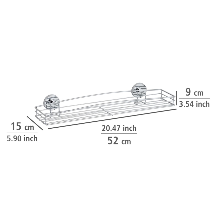 WENKO 20884100-Riiul VACUUM-LOC MILAZZO 51x15,2 cm läikiv kroom