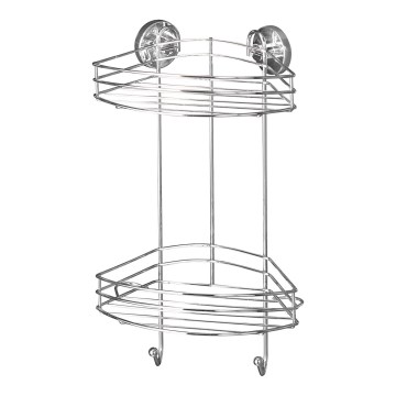 WENKO 20885100 - nurkriiul VACUUM-LOC, ümmargune, kroomitud teras, 24,5x41 cm