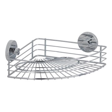 WENKO 20887100-riiul VACUUM-LOC ümmargune teras 31x22,5 cm läikiv kroom