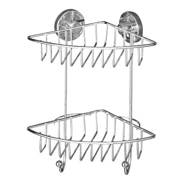 WENKO 20888100-nurkriiul VACUUM-LOC RUND STAH 22,5x29,5 cm läikiv kroom