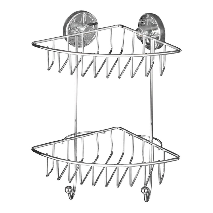 WENKO 20888100-nurkriiul VACUUM-LOC RUND STAH 22,5x29,5 cm läikiv kroom