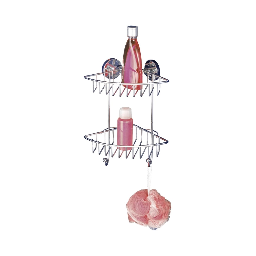 WENKO 20888100-nurkriiul VACUUM-LOC RUND STAH 22,5x29,5 cm läikiv kroom
