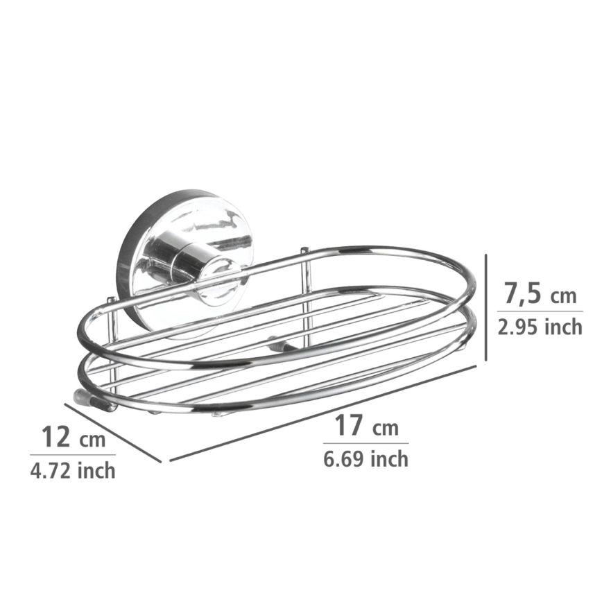 WENKO 20890100-Seebialus VACUUM-LOC MILAZZO 16,5x12 cm, läikiv kroom