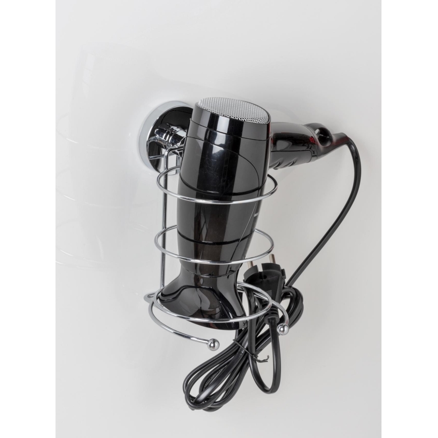 WENKO 20896100-Föönipidik VACUUM-LOC MILAZZO 12x17 cm läikiv kroom