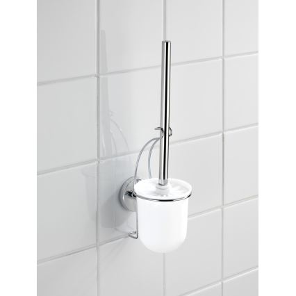 WENKO 20898100-WC hari VACUUM-LOC MILAZZO 10x34 cm roostevaba teras/läikiv kroom/valge