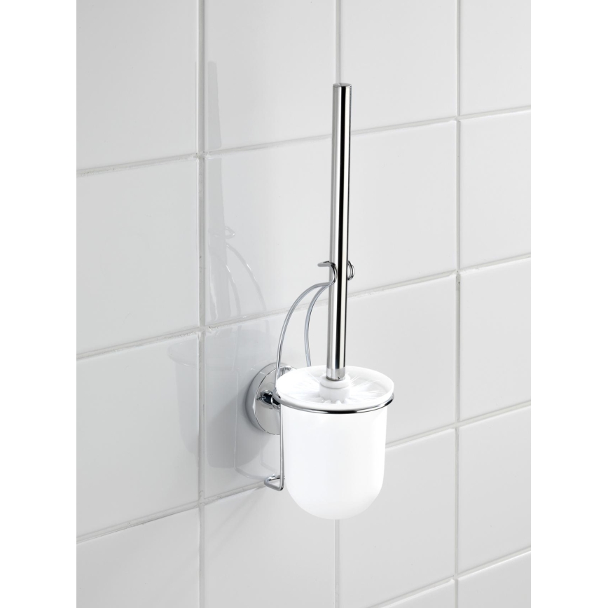 WENKO 20898100-WC hari VACUUM-LOC MILAZZO 10x34 cm roostevaba teras/läikiv kroom/valge