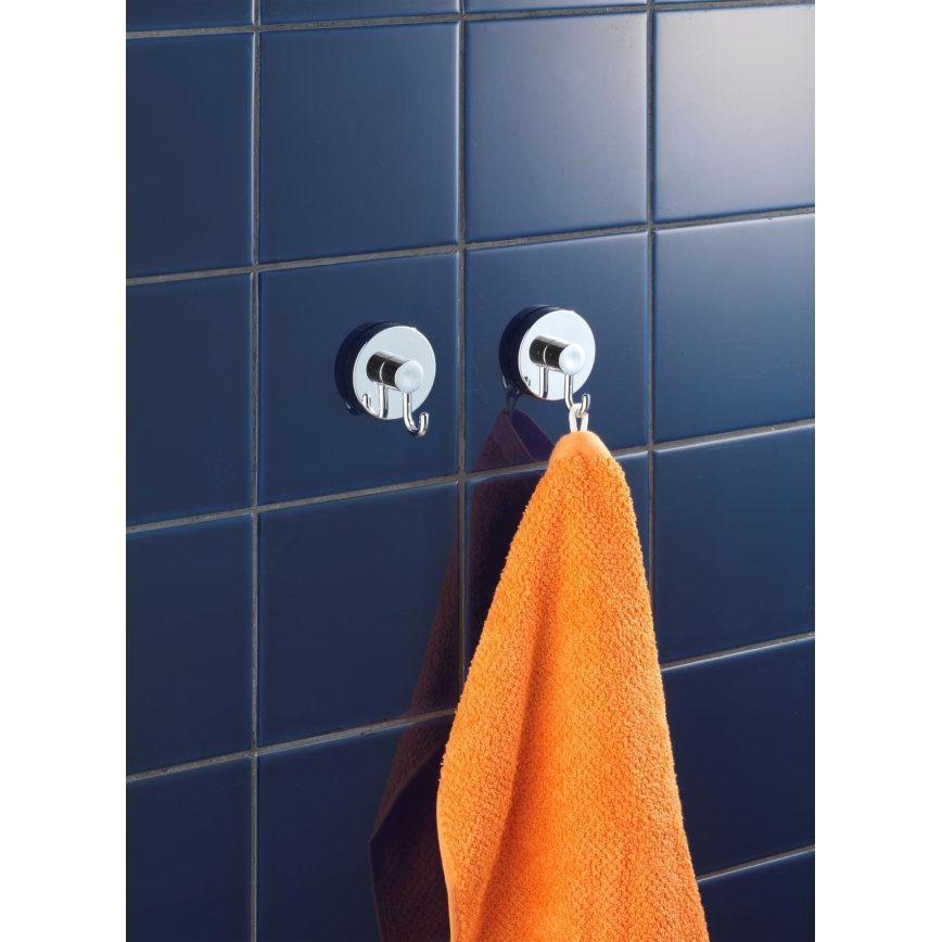 WENKO 20900100-VACUUM-LOC konks, ümmargune terasest, 6x6,7 cm, läikiv kroom