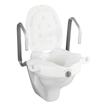 WENKO 20924100-WC-poti kaas SECURA 55x47,5 cm valge/hõbedane